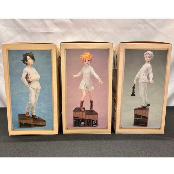 Aniplex The Promised Neverland Norman, Emma, & Ray Stair Figure Set W/ Boxes - Picture 3 of 14
